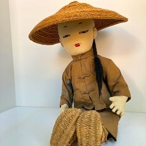 Vintage Asian Cloth Doll